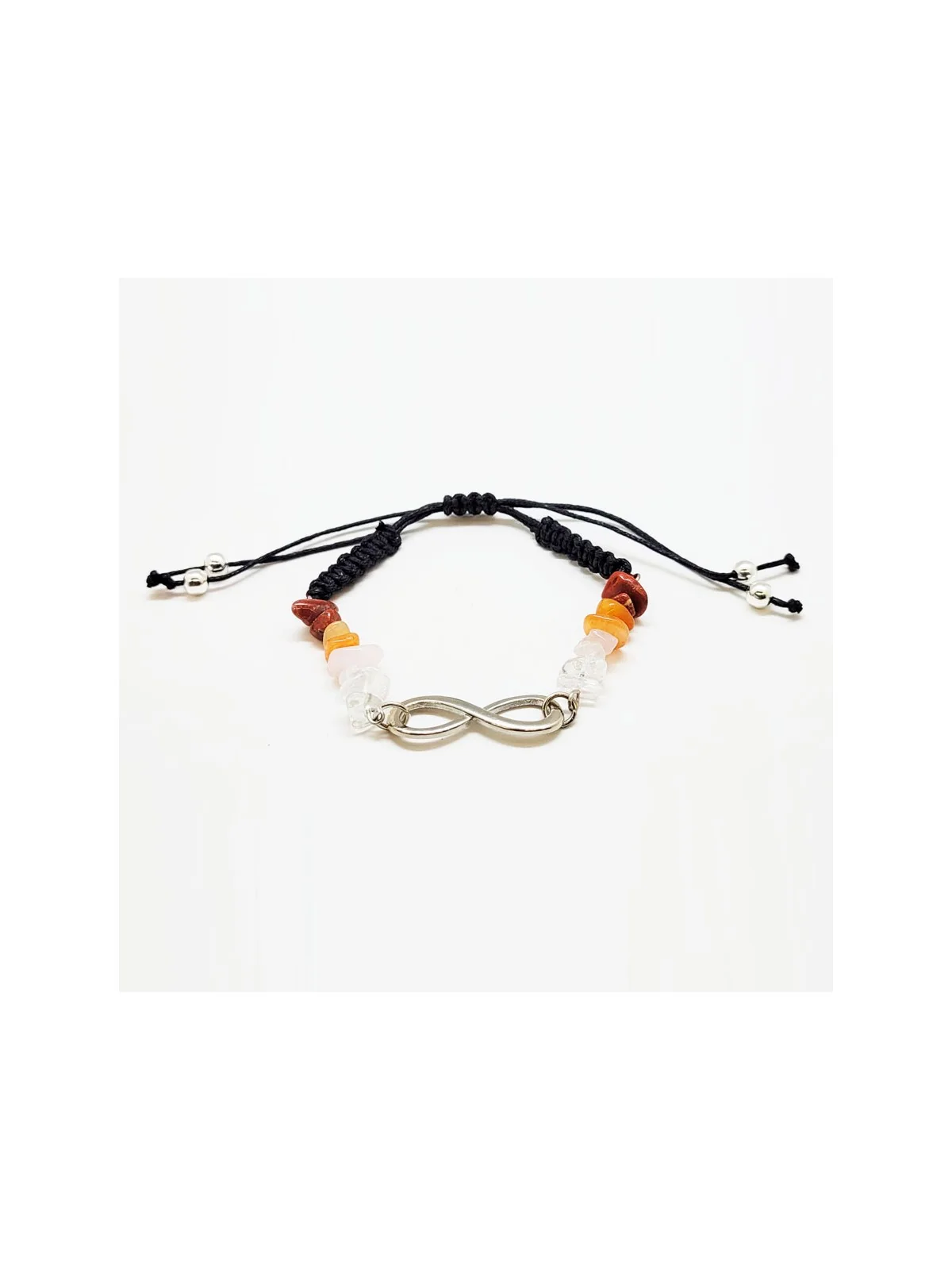 Pulseras anudadas con chips semipreciosas
