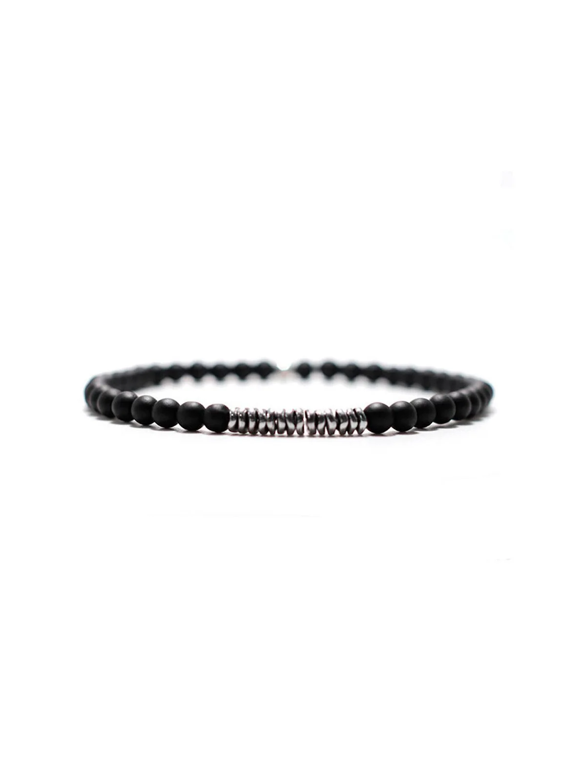 Brazalete minimalista Obsidiana Negra