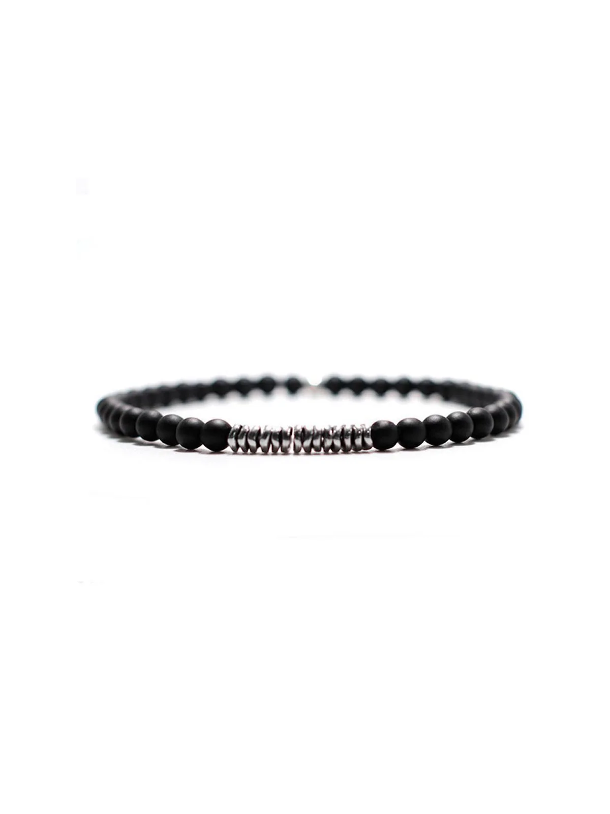 Brazalete minimalista Obsidiana Negra