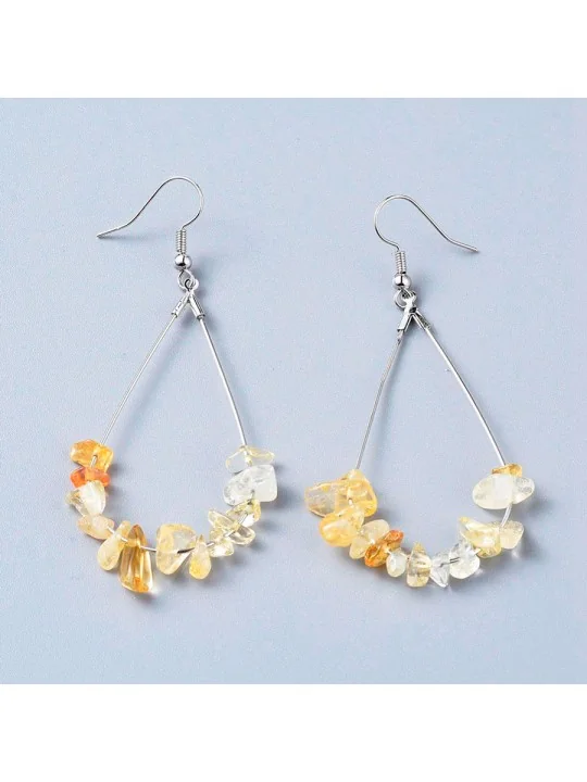 Pendientes XL Argolla con Piedras Semipreciosas