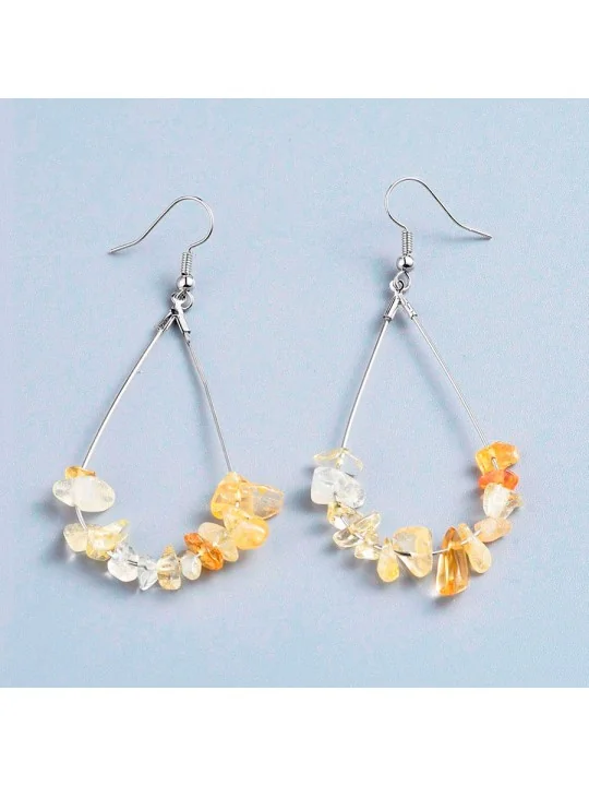 Pendientes XL Argolla con Piedras Semipreciosas