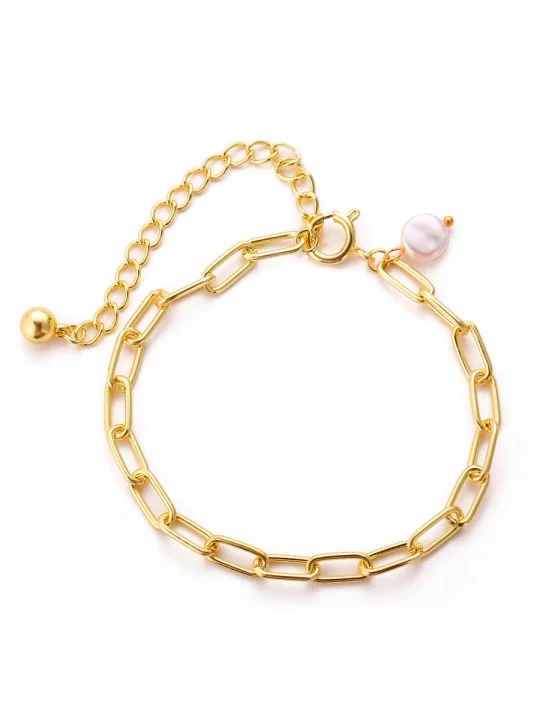 Pulseras de Eslabones Dorados