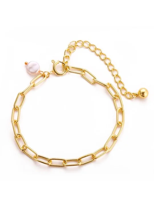 Pulseras de Eslabones Dorados