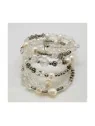 Pulsera Memoria Sin Fin 4 Vueltas Cristales Violeta