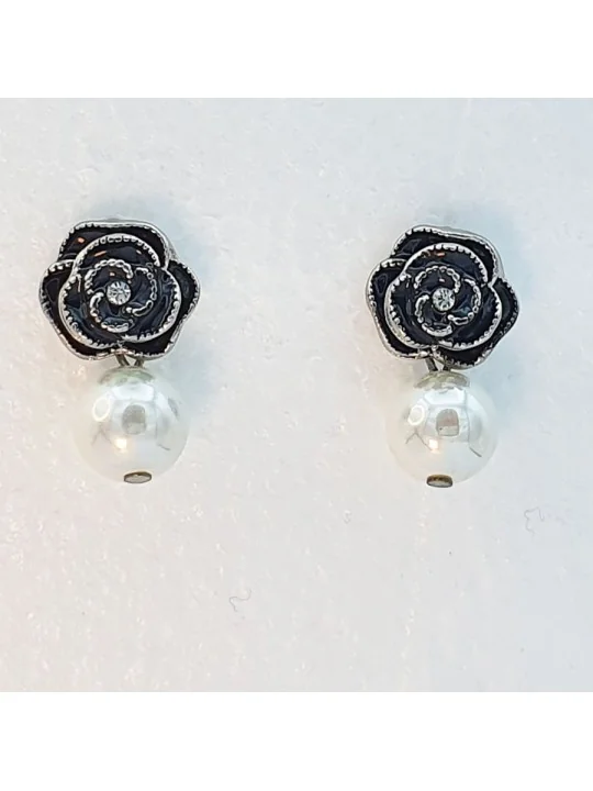 Pendientes Gardenia Estilo Chanel