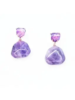 pendientes doble amatista