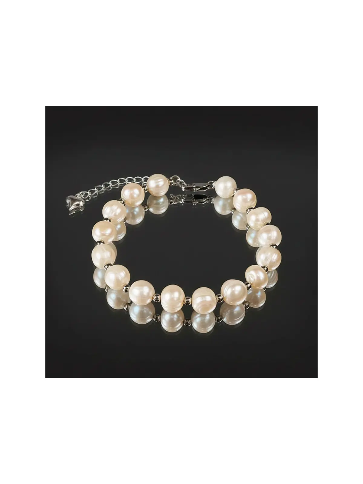 preciosa pulsera de perlas nacaradas