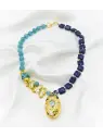 magnifico collar de turquesas y lapislazuli naturales con colgante central magnifico collar de turquesas y lapislazuli naturales con colgante central