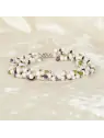 magnífica gargantilla compuesta por cuarzo rosa, peridoto, amatistas y perlas de agua dulce, todas naturales