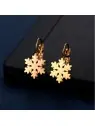 pendientes dorados estrella de nieve