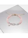 pulsera aries con cuarzo rosa natural y corazones