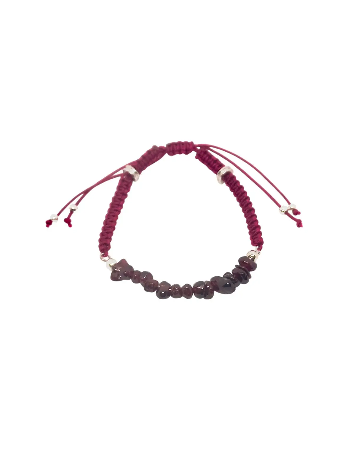 pulsera macramé del signo aries con piedras de granate naturales pulsera macramé del signo aries con piedras de granate naturales